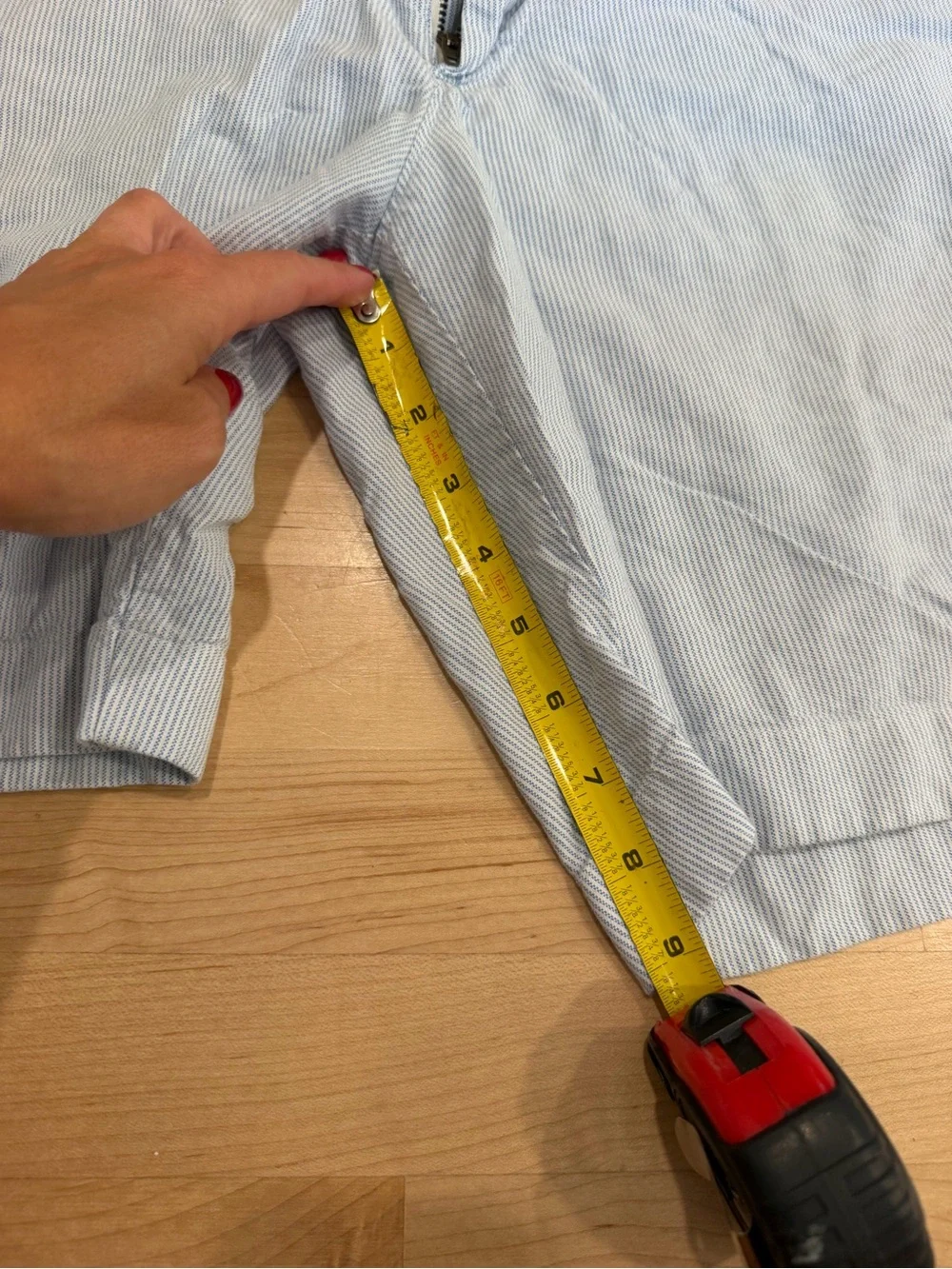 J. Crew Light Blue Pinstriped Casual Button-Down Shirt